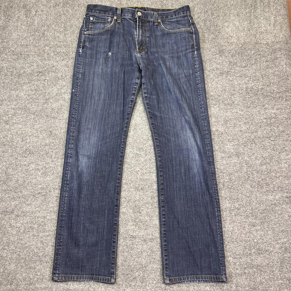 Citizens Of Humanity Sid Jeans Mens 32 Blue Straight Medium Wash Zip Fly